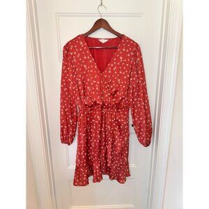 Lauren Conrad Floral Faux Wrap Dress - Size L